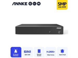 ANNKE 8 Channel 5MP 6-in-1 Hybrid Digital Video Recorder DVR Supports TVI/AHD/CVI/CVBS/XVI/IPC Security Cameras for 24/7 Security Surveillance