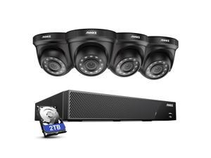 ANNKE 8-channel CCTV Video Home Security Camera System with 4pcs Wired 1080p HD Indoor/Outdoor Cameras with Night Vision,2TB Hard Drive