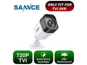 SANNCE 720P HD-TVI Security Camera IP66 Weatherproof Analog CCTV Surveillance Camera for Indoor and Outdoor Use Support Motion Detection