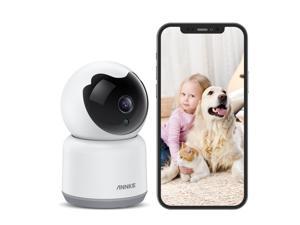 ANNKE 1080p WiFi Pan Tilt IP Camera, Two-Way Audio, Human Motion Detection, One-Touch Alarm, Cloud & Max. 128 GB Local Storage, Works with Alexa