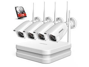 ANNKE 1080P Full HD Wireless Security Camera System, 8CH H.264+ NVR with 1TB Hard Drive, Four 1920TVL Wi-Fi IP Cameras ,Plug Play System, 100ft Night Vision, Indoor and Outdoor Use ANNKE 1080P Full HD Wireless Security Camera System, 8CH H.264+ NVR with 1TB Hard Drive, Four 1920TVL Wi-Fi IP Cameras ,Plug Play System, 100ft Night Vision, Indoor and Outdoor Use