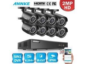 ANNKE 8CH Security Camera System HD-TVI 1080P Lite H.264+ DVR with 8×1080P HD Indoor/Outdoor Weatherproof CCTV Cameras, Motion Alert, Remote Access ANNKE 8CH Security Camera System HD-TVI 1080P Lite H.264+ DVR with 8×1080P HD Indoor/Outdoor Weatherproof CCTV Cameras, Motion Alert, Remote Access