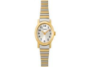 Timex Women's Cavatina T2M570 Gold Two-tone Stainless-Steel Quartz Watch  with White Dial 