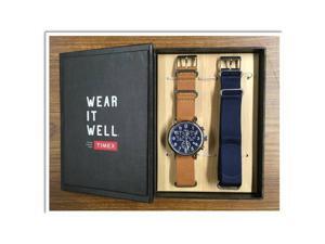Timex Weekender Chronograph 40mm Leather Strap Watch Gift Set | TWG012800 Timex Weekender Chronograph 40mm Leather Strap Watch Gift Set | TWG012800