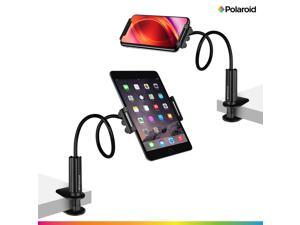 Polaroid Gooseneck Tablet / Phone Holder with Secure Clamp, Flexible Arm and Table Grip - Black Polaroid Gooseneck Tablet / Phone Holder with Secure Clamp, Flexible Arm and Table Grip - Black