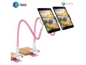 Purely Gooseneck Phone and Tablet Holder Deluxe | 39” Flexible Arm with Clip Mount 4" to 12.9" Devices - Compatible with iPad Pro, Mini & Samsung Galaxy Tab - Desk, Bedside, Headboard Stand Purely Gooseneck Phone and Tablet Holder Deluxe | 39” Flexible Arm with Clip Mount 4" to 12.9" Devices - Compatible with iPad Pro, Mini & Samsung Galaxy Tab - Desk, Bedside, Headboard Stand