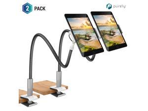 Purely Gooseneck Phone and Tablet Holder Deluxe | 39” Flexible Arm with Clip Mount 4" to 12.9" Devices - Compatible with iPad Pro, Mini & Samsung Galaxy Tab - Desk, Bedside, Headboard Stand Purely Gooseneck Phone and Tablet Holder Deluxe | 39” Flexible Arm with Clip Mount 4" to 12.9" Devices - Compatible with iPad Pro, Mini & Samsung Galaxy Tab - Desk, Bedside, Headboard Stand