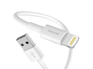 iPhone Charger Cable, Overtime Apple MFi Certified Lightning Cable 1ft USB Cord for iPhone 11/11 Pro/11 Max/X/XS Max/XR/8 Plus/7/6/SE, iPad/iPad Air 2/Mini 4/3/2, White
