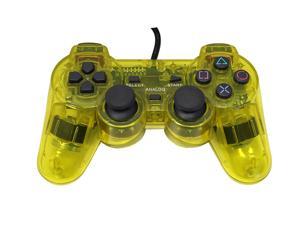 Transparent Yellow Controller for Playstation PS1 PS2 by Mars Devices