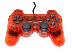 Transparent Red Controller for Playstation PS1 PS2 by Mars Devices