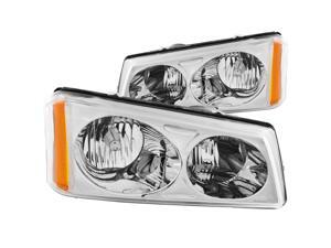 Anzo USA 111010 Chevrolet Avalanche/Silverado Crystal Chrome Headlight Assembly Anzo USA 111010 Chevrolet Avalanche/Silverado Crystal Chrome Headlight Assembly
