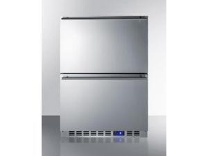 Summit SCFF532D 24" Drawer Freezer with 3.54 cu. ft. Capacity 2 Drawers Frost Free Operation Internal Fan Digital Thermostat and LED Lighting in Stainless Steel Summit SCFF532D 24" Drawer Freezer with 3.54 cu. ft. Capacity 2 Drawers Frost Free Operation Internal Fan Digital Thermostat and LED Lighting in Stainless Steel