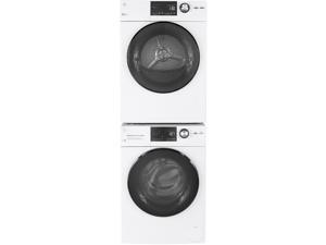 GE Front load Compact GFW148SSMWW 24" Washer with GFD14ESSNWW 24" Electric Dryer and GFA24KITL Stacking Kit Laundry Pair in White GE Front load Compact GFW148SSMWW 24" Washer with GFD14ESSNWW 24" Electric Dryer and GFA24KITL Stacking Kit Laundry Pair in White