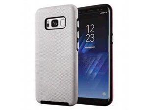 Slim Fitted Hybrid Hard PC Shell Shockproof Scratch Resistant Case Cover for Samsung Galaxy S8 Case, Silver