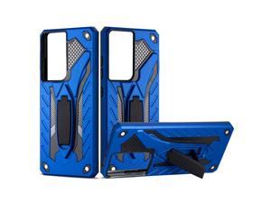 Shockproof Heavy Duty Rugged Defender Case Cover with Kickstand for Samsung Galaxy S21 Ultra 5G Case, Blue
