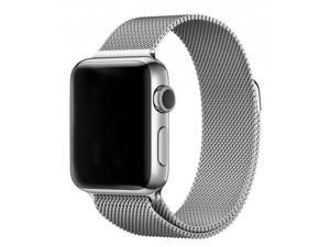 Magnetic Metal Mesh Replacement Watch Band Strap for Apple Watch Band iwatch band Series 1 / Series 2 / Series 3 / Series 4 / Series 5 / Series 6 / Series SE, 42mm / 44mm, Silver