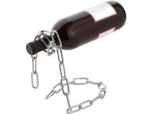 Eravino Novelty Magic Floating Steel Link Chain Wine Bottle Holder Eravino Novelty Magic Floating Steel Link Chain Wine Bottle Holder