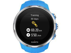 Suunto SS022653000 Unisex Sport Digital Quartz Display Watch, Blue Silicone Band, Round 50mm case
