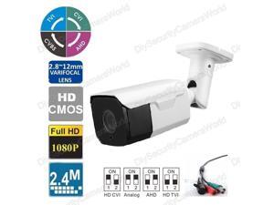 2MP 1080p HD Indoor/Outdoor Bullet Security Camera - 150' Feet of IR - Varifocal 2.8-12mm Lens, 30IR & DC12V- High Definition Security Recording over Coax Cable 2MP 1080p HD Indoor/Outdoor Bullet Security Camera - 150' Feet of IR - Varifocal 2.8-12mm Lens, 30IR & DC12V- High Definition Security Recording over Coax Cable