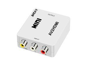 Mini Composite AV 3RCA CVBS to HDMI Video Audio Converter Box Adapter 720p 1080p Upscaler with USB Charge Cable for TV PC PS3 Xbox Blue-Ray DVD Mini Composite AV 3RCA CVBS to HDMI Video Audio Converter Box Adapter 720p 1080p Upscaler with USB Charge Cable for TV PC PS3 Xbox Blue-Ray DVD