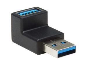 Tripp Lite USB 3.0 SuperSpeed Adapter - USB-A to USB-A, M/F, Down Angle, Black Tripp Lite USB 3.0 SuperSpeed Adapter - USB-A to USB-A, M/F, Down Angle, Black