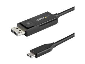 StarTech.com 3.3 ft. (1 m) USB C to DisplayPort 1.2 Cable - Bidirectional - 4K 60Hz - Thunderbolt 3 - USB Type C Adapter Cable (CDP2DP1MBD)