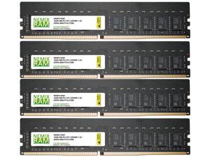 NEMIX RAM 64GB 4x16GB DDR4-2666 PC4-21300 2Rx8 ECC Unbuffered Memory