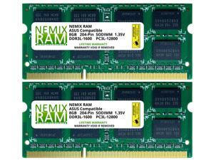 NEMIX RAM 16GB Kit (2 x 8GB) DDR3L-1600 SODIMM 2Rx8 Memory for ASUS Laptops