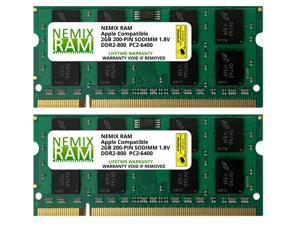 NEMIX RAM Compatible  for 4GB (2X2GB)DDR2 667MHz PC2-5300 SODIMM Memory Upgrade for Apple iMac 2007 2008