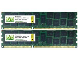 NEMIX RAM 32GB 2x16GB DDR3-1600 PC3-12800 2Rx4 ECC Registered Memory
