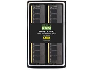 NEMIX RAM 64GB (2X32GB) DDR5 4800MHZ PC5-38400 2Rx8 1.1V 288-PIN ECC Unbuffered UDIMM KIT