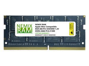 8GB DDR4-2666MHz PC4-21300 SO-DIMM Memory for Apple 27" iMac with Retina 5K Display Mid 2020 (iMac 20,1 iMac 20,2) by NEMIX RAM 8GB DDR4-2666MHz PC4-21300 SO-DIMM Memory for Apple 27" iMac with Retina 5K Display Mid 2020 (iMac 20,1 iMac 20,2) by NEMIX RAM