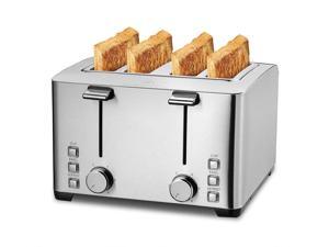 4 Slice Toaster, 4 Extra Wide Slots, Best Rated Prime Retro Bagel Toaster with 6 Bread Shade Settings, Defrost, Bagel, Cancel Function, Removable Crumb Tray, Stainless Steel Toaster, 1500W 4 Slice Toaster, 4 Extra Wide Slots, Best Rated Prime Retro Bagel Toaster with 6 Bread Shade Settings, Defrost, Bagel, Cancel Function, Removable Crumb Tray, Stainless Steel Toaster, 1500W