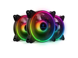 anidees AI Tesseract Duo 120mm 3pcs RGB PWM Fan Compatible with ASUS Aura SYNC/MSI Mystic/GIGABYTE Fusion 2.0 MB with 5V 3pins RGB Header, for case Fan, Cooler Fan, with Remote(AI-Tesseract-Duo) anidees AI Tesseract Duo 120mm 3pcs RGB PWM Fan Compatible with ASUS Aura SYNC/MSI Mystic/GIGABYTE Fusion 2.0 MB with 5V 3pins RGB Header, for case Fan, Cooler Fan, with Remote(AI-Tesseract-Duo)