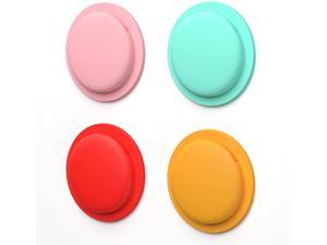 KINGWING AirTag Case 4 Pack Compatible with AirTag (2021), Silicone Protective Cover, Adhesive Design for AirTag Holder, Anti Scratch & Shatterproof, Pink/Mint/Red/Yellow