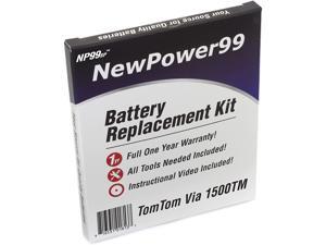 NuviCam, NuviCam LM, NuviCam LMT, NuviCam LMT-D, NuviCam LMTHD Instructions and Tools compatible with Garmin NuviCam Series NewPower99 Battery Replacement Kit with Battery