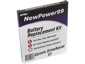 Video Instructions and Tools for Garmin DriveAssist 51 NewPower99 Battery Replacement Kit with Battery 