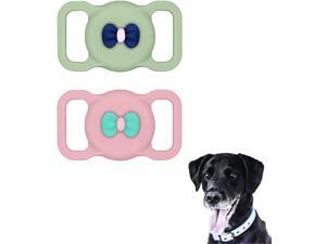 Xmada Dog Collar AirTag Case for The Apple AirTag 2021 - 2 PCS Soft Lightweight Silicone Apple AirTag Holder for Dog Collar, Cat Collar, Backpack (Pink & Olive Green) Xmada Dog Collar AirTag Case for The Apple AirTag 2021 - 2 PCS Soft Lightweight Silicone Apple AirTag Holder for Dog Collar, Cat Collar, Backpack (Pink & Olive Green)