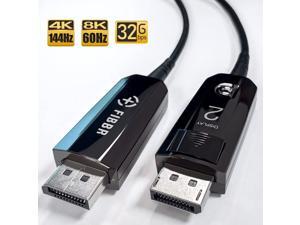 FIBBR DP to DP Cable, Male to Male dp Cable 32Gbps High Speed 8k@60hz 4K@144hz DisplayPort to DisplayPort Cable,dp 1.4 Cable 98.42ft FIBBR DP to DP Cable, Male to Male dp Cable 32Gbps High Speed 8k@60hz 4K@144hz DisplayPort to DisplayPort Cable,dp 1.4 Cable 98.42ft