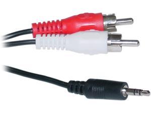 3.5mm Stereo to RCA Audio Cable, 3.5mm Stereo Male to Dual RCA Male (Right and Left), 3.5mm Audio Cable to RCA, 25 feet, Black, CableWholesale 3.5mm Stereo to RCA Audio Cable, 3.5mm Stereo Male to Dual RCA Male (Right and Left), 3.5mm Audio Cable to RCA, 25 feet, Black, CableWholesale