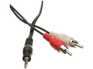 3.5mm Stereo to RCA Audio Cable, 3.5mm Stereo Male to Dual RCA Male (Right and Left), 3.5mm Audio Cable to RCA, 6 feet, Black, CableWholesale 3.5mm Stereo to RCA Audio Cable, 3.5mm Stereo Male to Dual RCA Male (Right and Left), 3.5mm Audio Cable to RCA, 6 feet, Black, CableWholesale