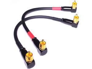 4 Pack Speaker Jumpers CESS-138 Right Angle Banana Plug Jumper Cable 