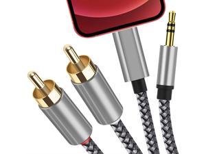 Compatible with iPhone/iPod/iPad Connect to Car Speaker and More Stereo Y Splitter Red and White Cord Jack Adapter Home Theater 3.6ft Male-Male RCA Audio Aux Cable Amplifiers Black 