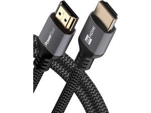 PowerBear 8K HDMI Cable 3 ft | High Speed, Braided Nylon & Gold Connectors, 8K @ 60Hz, 4K @ 120 HZ, 2K, 1080P & ARC Compatible | for Laptop, Monitor, PS5, PS4, Xbox One, Fire TV, Apple TV & More