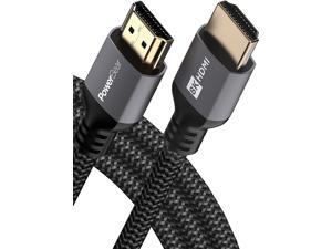 PowerBear 8K HDMI Cable 6 ft | High Speed, Braided Nylon & Gold Connectors, 8K @ 60Hz, 4K @ 120 HZ, 2K, 1080P & ARC Compatible | for Laptop, Monitor, PS5, PS4, Xbox One, Fire TV, Apple TV & More