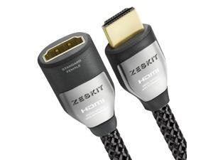 Zeskit Cinema Plus 4K 3ft Male to Female High Speed HDMI Extension Cable 22.28Gbps Compatible with 4K 60Hz Dolby Vision HDR ARC HDCP 2.2 Roku Fire TV Stick Xbox PS4 Pro Apple TV LG Sony Samsung