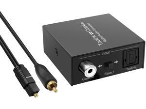Optical-to-Coaxial or Coax-to-Optical Digital Audio Converter Adapter, Bi-Directional Coax Digital Audio Converter, Digital Coaxial to Optical Converter Optical-to-Coaxial or Coax-to-Optical Digital Audio Converter Adapter, Bi-Directional Coax Digital Audio Converter, Digital Coaxial to Optical Converter