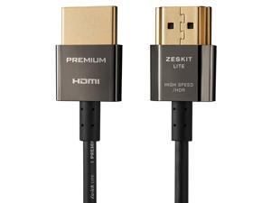 Zeskit Lite 4K Premium HDMI 2.0b High Speed with Ethernet 3ft Ultra Thin, 18Gbps 4K60 ARC HDR HDCP 2.2 2.3 Compatible with Dolby Vision Apple TV 4K Roku Sony LG Samsung Vizio Xbox PS4 PS5 Switch