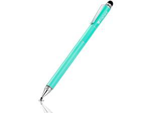 Stylus Pen for Touch Screens Devices, Digital Pen, Frishare 4-in-1 Universal Capacitive Stylus with Ink Ballpoint Pens& Disc& Fiber& Mesh Tip, Compatible with iPhone, iPad, Tablets and More (Turquoise