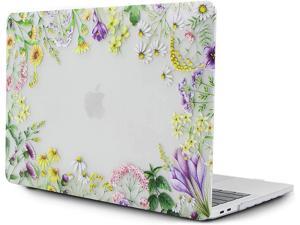 F17 A1369 & A1466, Older Version 2010-2017 Release Painting Flower Pattern Hard Case with TPU Keyboard Cover & Screen Protector Compatible with MacBook Air 13 OneGET MacBook Air 13 inch Case 